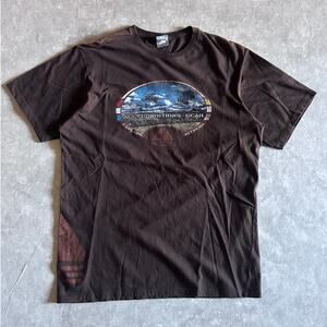 90s Vintage Nike ACG Brown Wrap Around T Shirt Size L